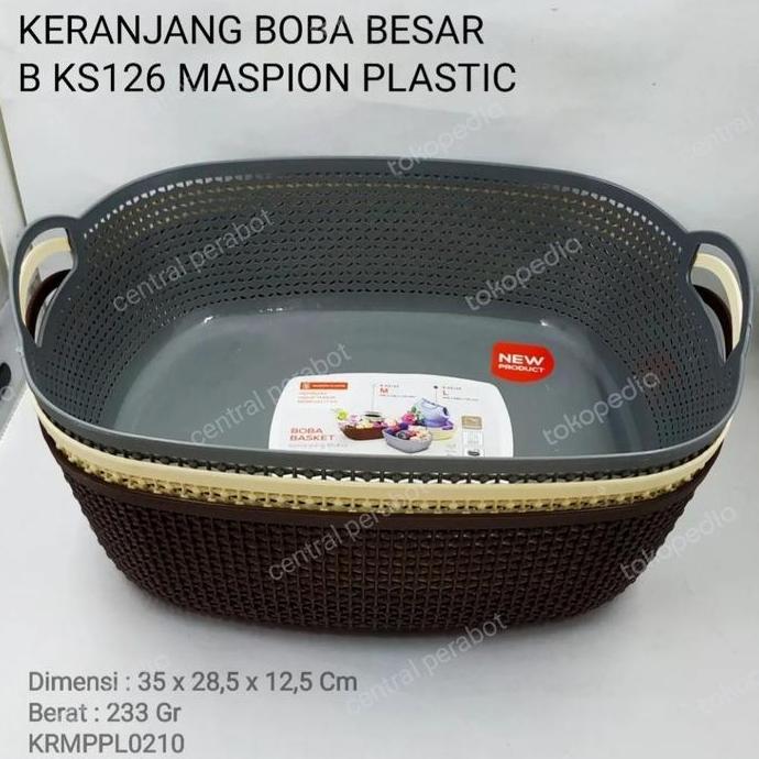 Keranjang plastik rotan serbaguna maspion/keranjang plastik maspion