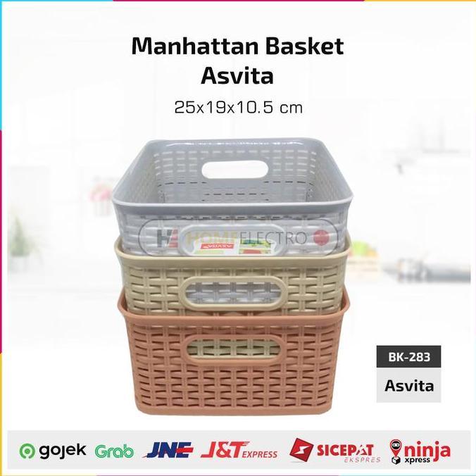 Manhattan Basket BK 283 Asvita Keranjang Plastik Box Kotak