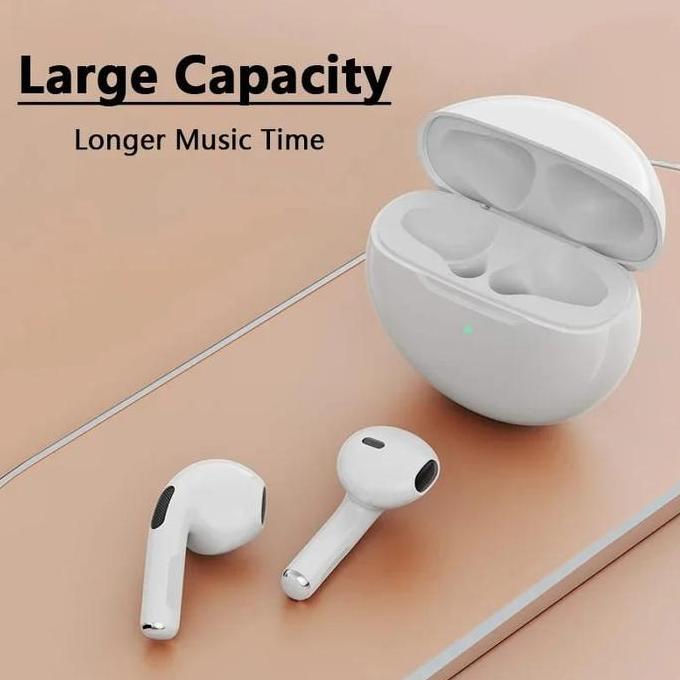 Audflow- Fetch Tws Pro 6 Headset Bluetooth Gaming Earphone With Microphone Bass Headphone Wireless E