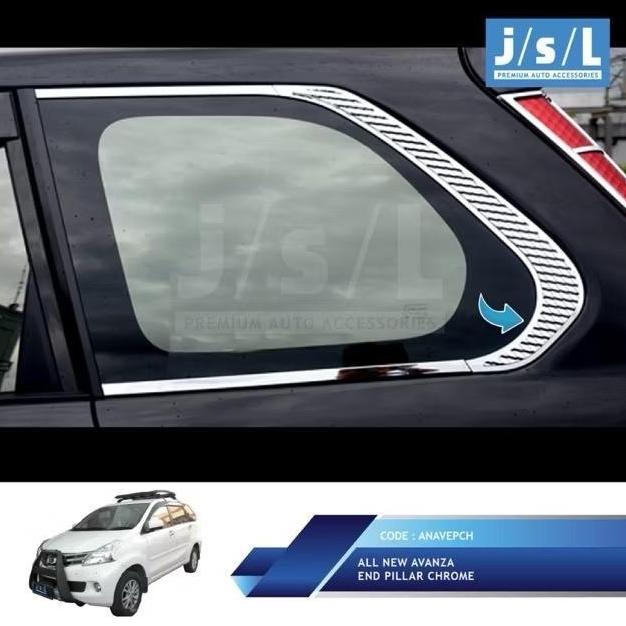 ALL NEW AVANZA / XENIA 2012 2014 END PILLAR SAMPING KACA MOBIL BELAKANG COVER CHROME HEMAT
