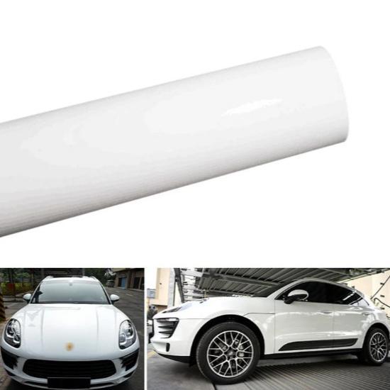 Kualitas Super` Stiker Sticker Skotlet Glossy Mengkilap Putih L60Cmxp50Cm Wrapping Kendaraan Motor M