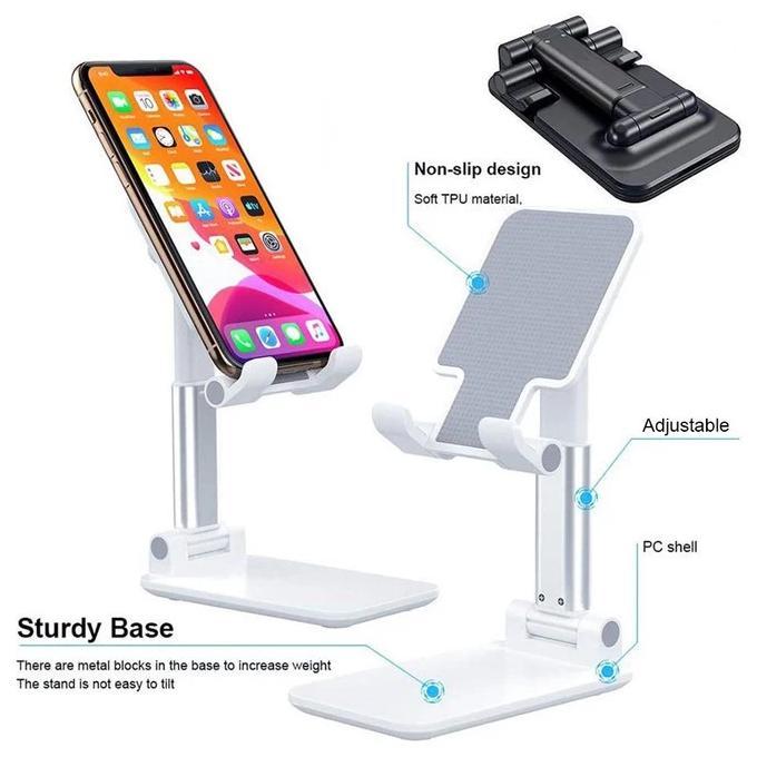 PAKET HEMAT` STT Phone Holder Foldable Stand Holder HP Lipat Folding Universal Dudukan Penahan Handp