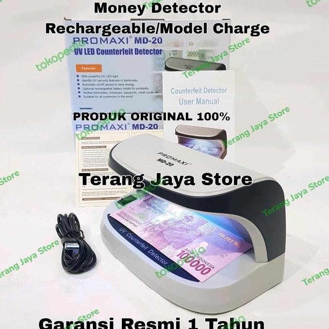Troniktik- Money Detector Promaxi Md-20 Lampu Uv Deteksi Uang Kertas Promaxi Md20 Uv Lamp Detector