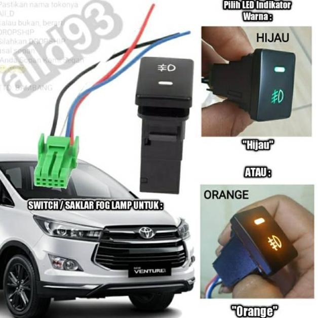 Thebest- SWITCH FOGLAMP TOYOTA INNOVA REBORN - Saklar Lampu KIJANG INOVA Fog