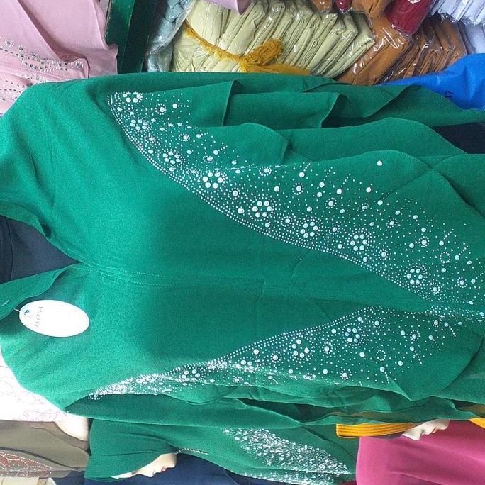 Newrilis- Khimar 2 Layar Payet Jamur Pinggir, Bisnis Pernikahan Poliester Santai Ceruti Muslim Syari