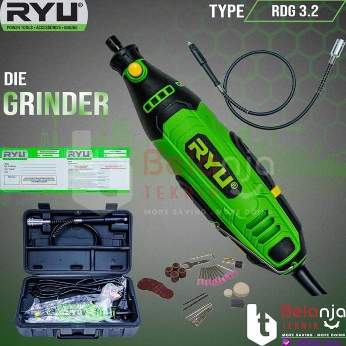 Dayhpy- Ryu Mini Die Grinder Listrik Rdg 3.2 Mesin Grafir Tuner Drill Bor Mini