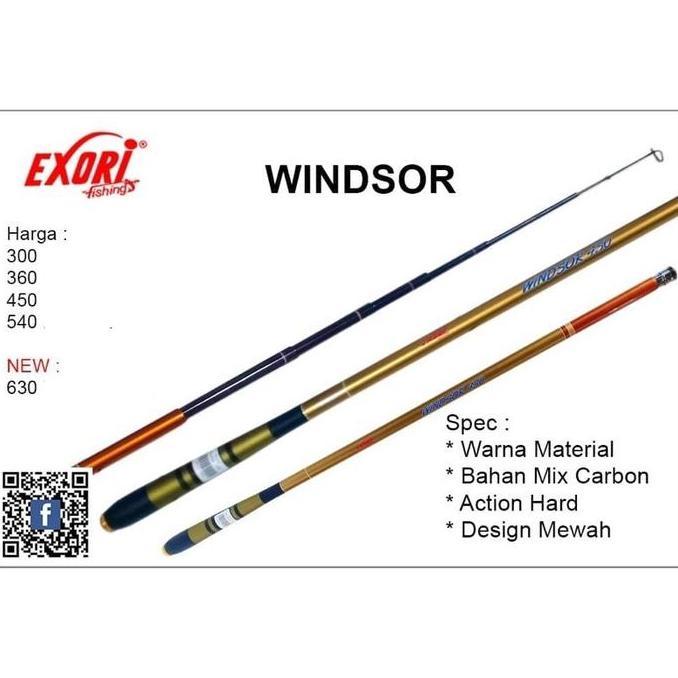 joran pancing exori windsor 300 360 450 540 630 cm tegek carbon hard