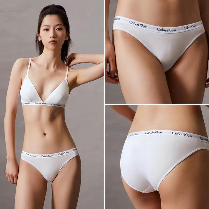 Promo Calvin Klein Celana Dalam Wanita 100% Original Nyaman, Lembut & Desain Elegan Bahan Halus, Ela