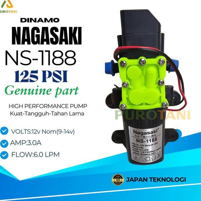 Dinamo Nagasaki Sprayer Elektrik 12V Dc Pompa Air Minum Kangen Water