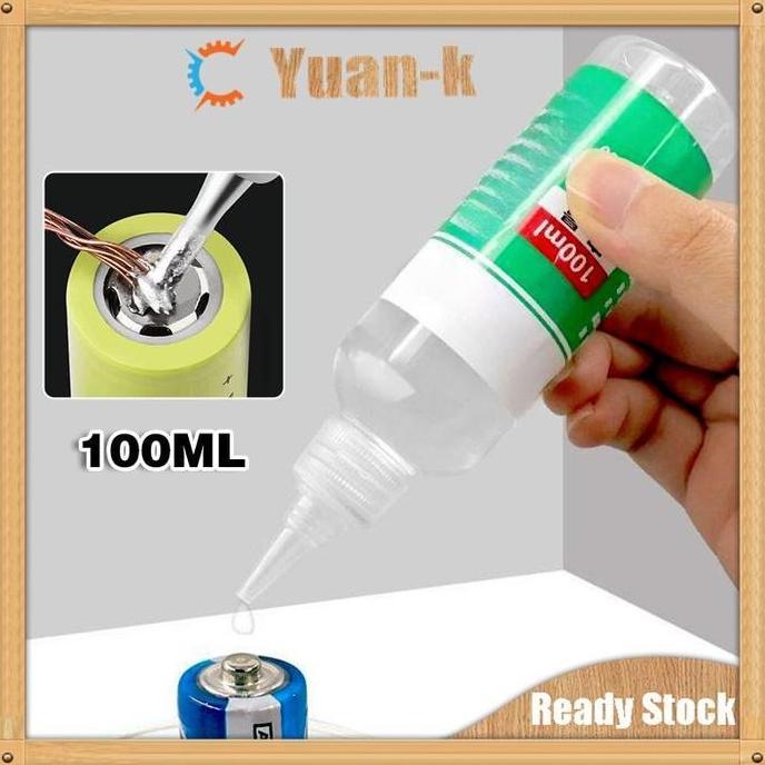 Weldeflow- 100Ml Flux Cair Flux Solder Stainless Steel Baterai Nikel Kuningan Tembaga Besi Bearing S