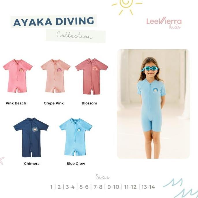 Lee Vierra Ayaka Diving Short Sleeve, Baju Renang Anak