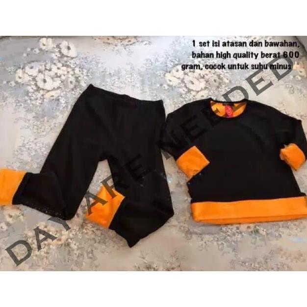 Cod,Bisabanget- Long John Pakaian Dalam Pria Musim Dingin Satu Set Baju Dan Celana