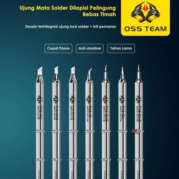Weldeflow- Oss Team T12 Series Mata Solder Gagang T12 - Soldering Tip T12 Handle