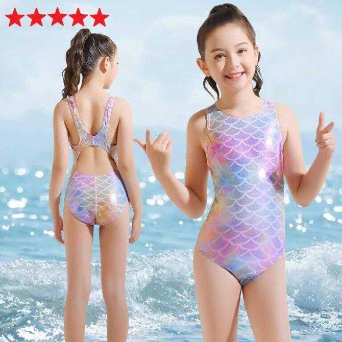 BAJU RENANG MERMAID Bayi Anak BALITA Perempuan Pakaian Duyung Bikini