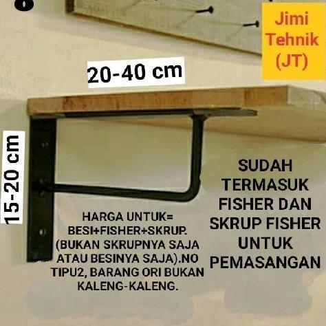 Blokx- Siku Rak Dinding Rak Sepatu Gantung Rak Dapur Rak Tv Rak Besi Siku Besi Ambalan Rak Penyangga