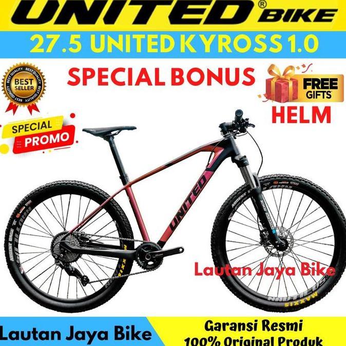 Ready SEPEDA MTB 27,5 UNITED KYROSS 1.0 Size M CARBON