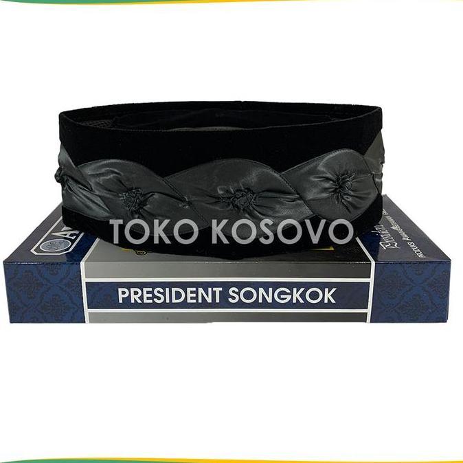 Uwouwo- Peci Awang Citra Kembang Kol Ac Tinggi 9 Cm Peci Ceplok Sholat Bludru Hitam Merah Maroon Hij