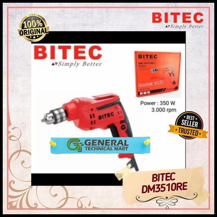 TERMURAH MESIN BOR LISTRIK 10MM DM 3510 RE BITEC DM3510RE 