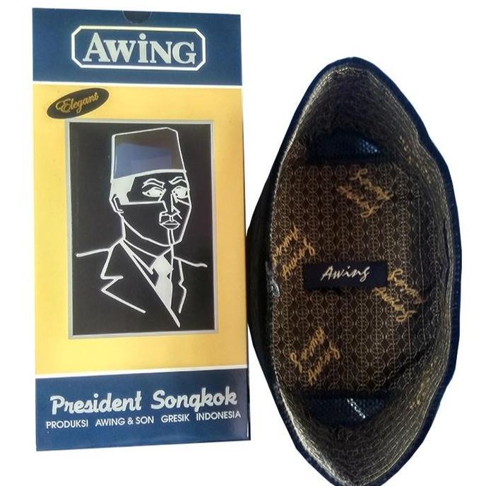 Uwouwo- Songkok Kopyah Peci Awing Elegant Laser Pyramid Tinggi 9