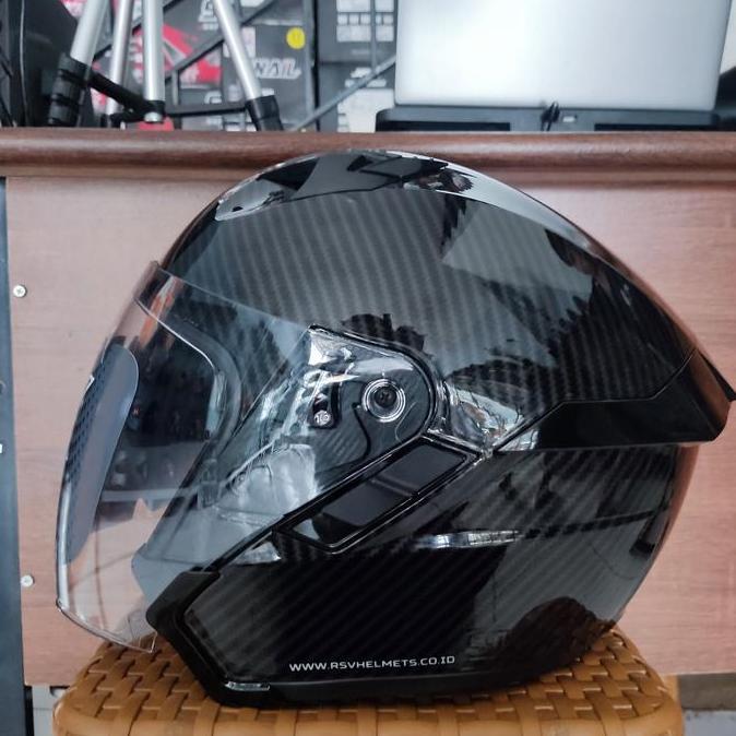 * HELM RSV SV300 CARBON HALF FACE RSV SV 300 DOUBLE VISOR MOTORCYCLE //