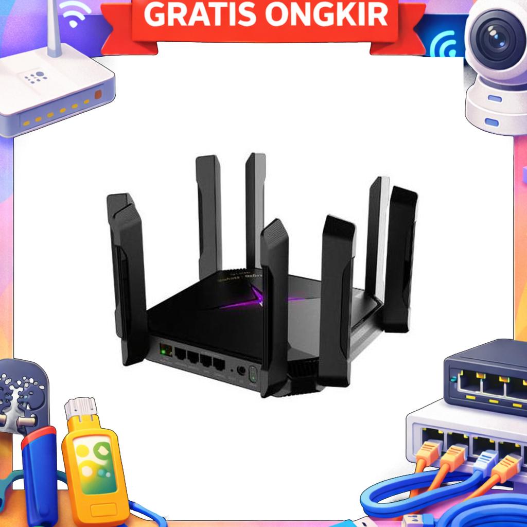 Ruijie Reyee Rg-Ew6000Gx Ax6000 Router Wireless Mesh Wifi 6 Terbaik 8 Antena