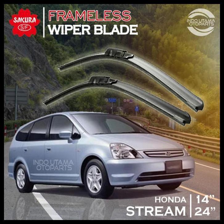 GRATIS ONGKIR WIPER FRAMELESS HONDA STREAM KARET KACA MOBIL SAKURA 