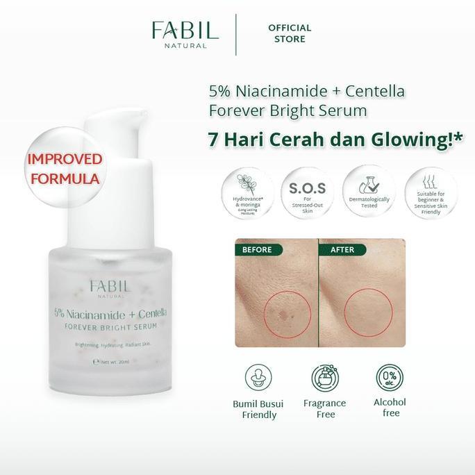 [2 pcs] Fabil Bundle Forever Bright and Young Serum + 24K Gold Mask - Paket Skincare Bikin Wajah Cer