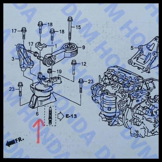 TERMURAH ENGINE MOUNTING KANAN BAWAH IR CIVIC 1.8 FD 