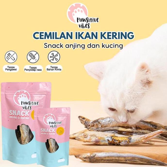 Cemilan Anjing Kucing Snack Cemilan Sehat Ikan Kering Beku dan Lezat