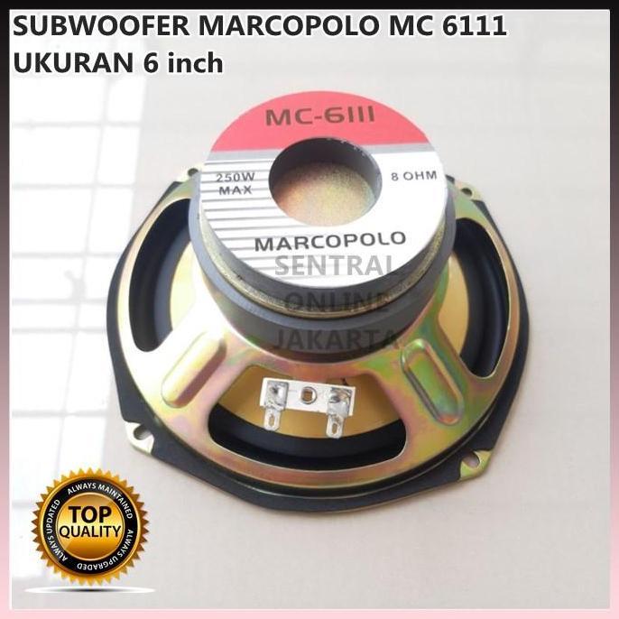 Speaker Subwoofer 6 Inch Marcopolo Mc-6111 Mc 6111 6 In 250W Bass Kualitas Terbaik Harga Termurah