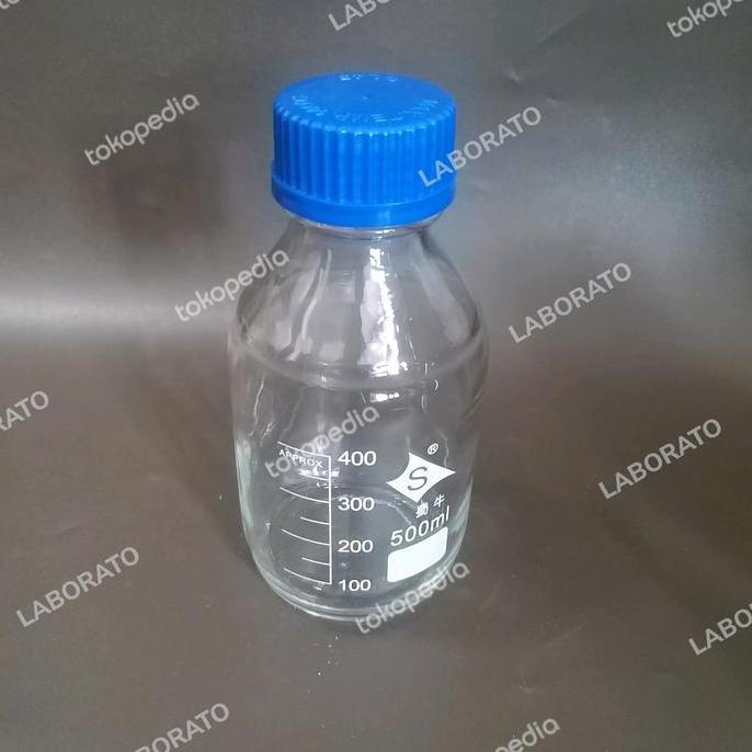 Storage- Botol Sampel 500Ml Bening Lab Sample Bottle Clear 500 Ml