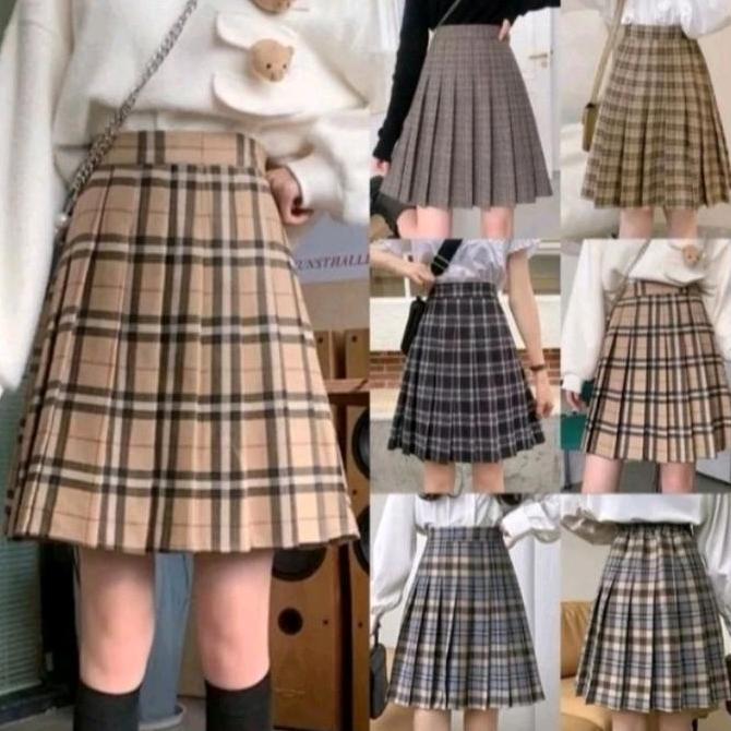JC88 - Kyoko Pleated Skirt - Rok Kotak Rempel Korea / Rok Tennis / Rok Lipit (P 50cm)