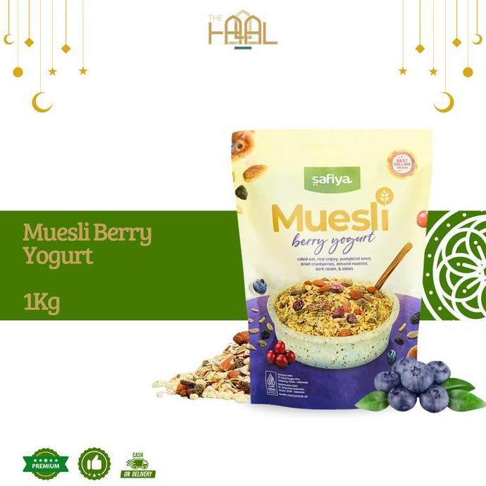 Muesli Berry Yogurt Safiya 1kg | Sereal Oat Muesli Food Oatmeal Halal dan BPOM