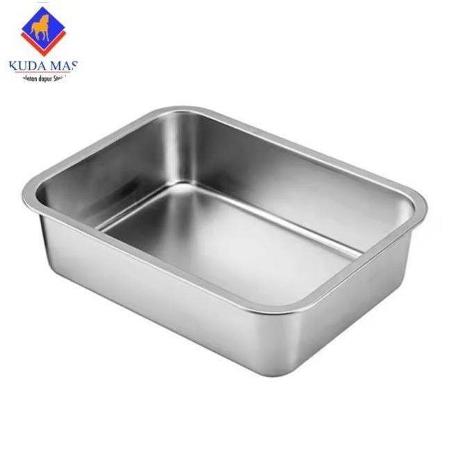 Nampan Fd Wadah Tray Baki Nampan Stainless 40X30X15