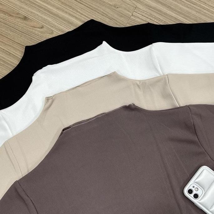 SIVALI Inner Hijab Baju Atasan Untuk Dalaman Turtleneck Lengan Panjang Bahan Rib Tebal Premium 1000 