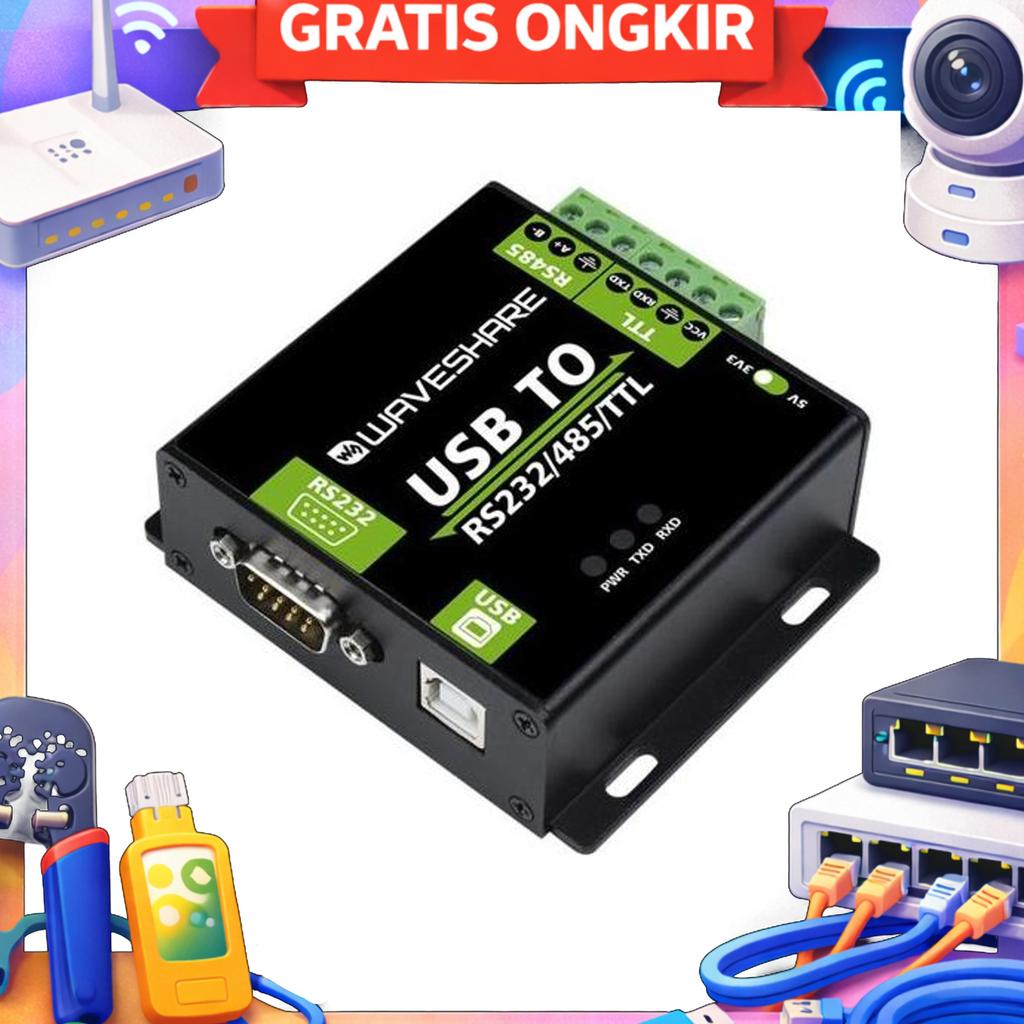 Industrial Usb To Rs232 / Rs485 / Ttl Converter Waveshare
