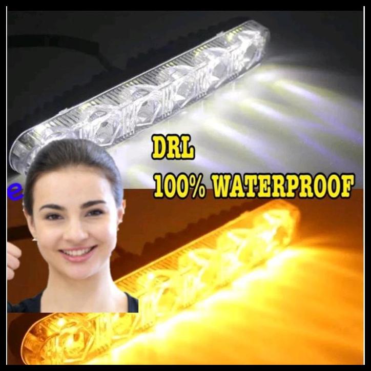 TERBARU LAMPU DRL BUMPER DEPAN DRL 6 LED FORTUNER VARIASI TAMBAHAN UNIVERSAL SEIN RUNNING 