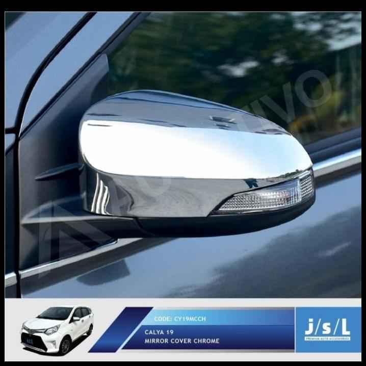 GRATIS ONGKIR MIRORR COVER SPION MOBIL CALYA/SIGRA 2019 FULL CHROME 