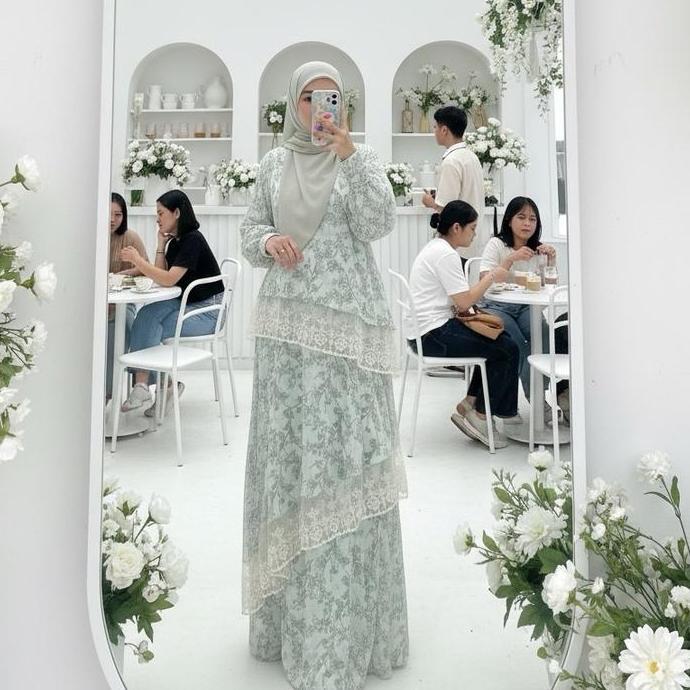Promo Joley Cloth - Hafizah Dress Outfit Kondangan Elegant Simple Mewah Kekinian Allsize Gamis Pesta