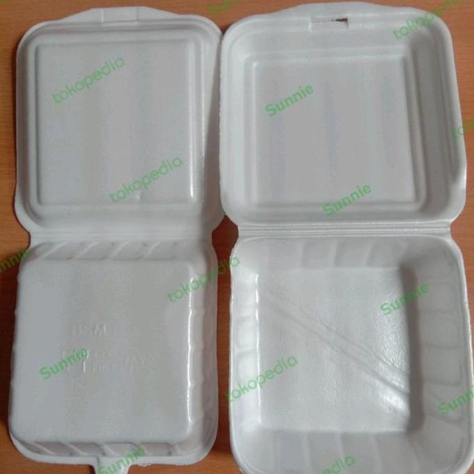 Thebest- styrofoam box nasi kotak /styrofoam nasi gabus 100pc