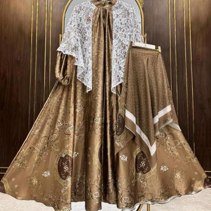 Sale Shellasaukia Dress Terbaru Store Raya Cut Meyriska Bisa Cod Gamis Swiss Set Hijab Shellasaukia 