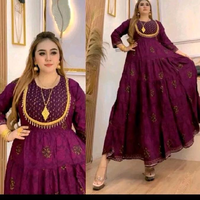 Grosir Cod  Ready Gamis Hindi Layla