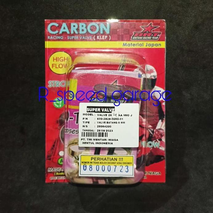 KLEP 2824 BATANG 5 MM CARBON HEAD BRT MIO J GT SOUL GT FINO XRIDE 115