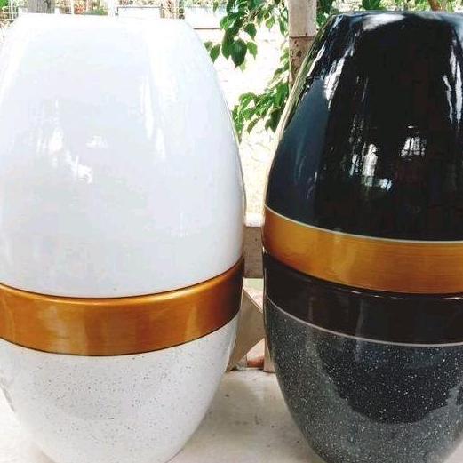 pot keramik/pot gerabah/pot tanah liat/pot bunga putih diameter 20 cm