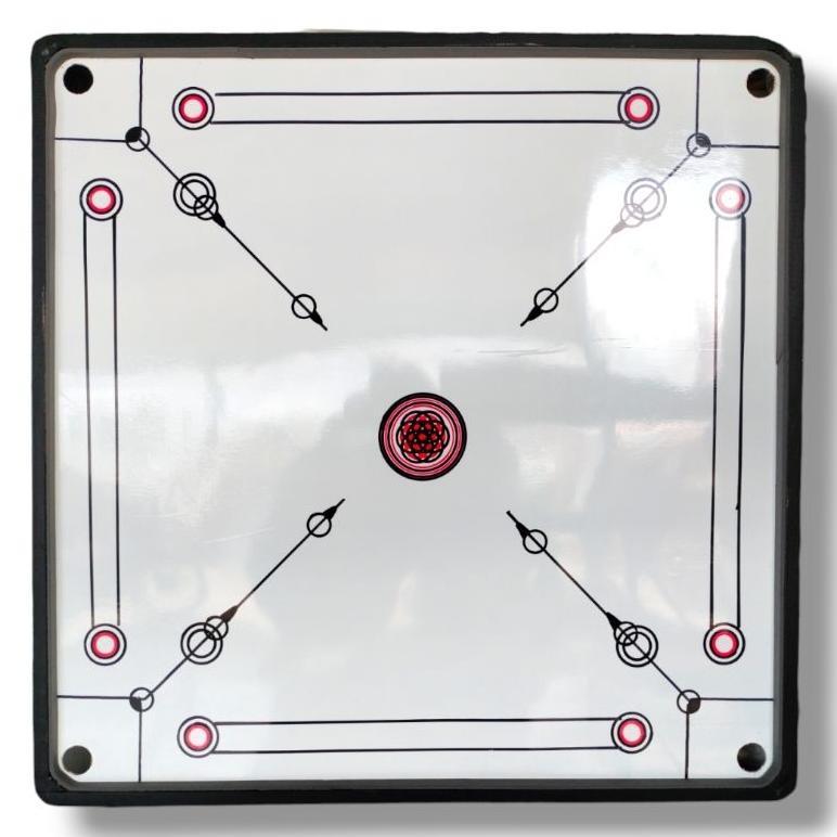 Meja Karambol Sedang 75 Cm x 75 Cm Komplit Biji Karambol Dan Kristal