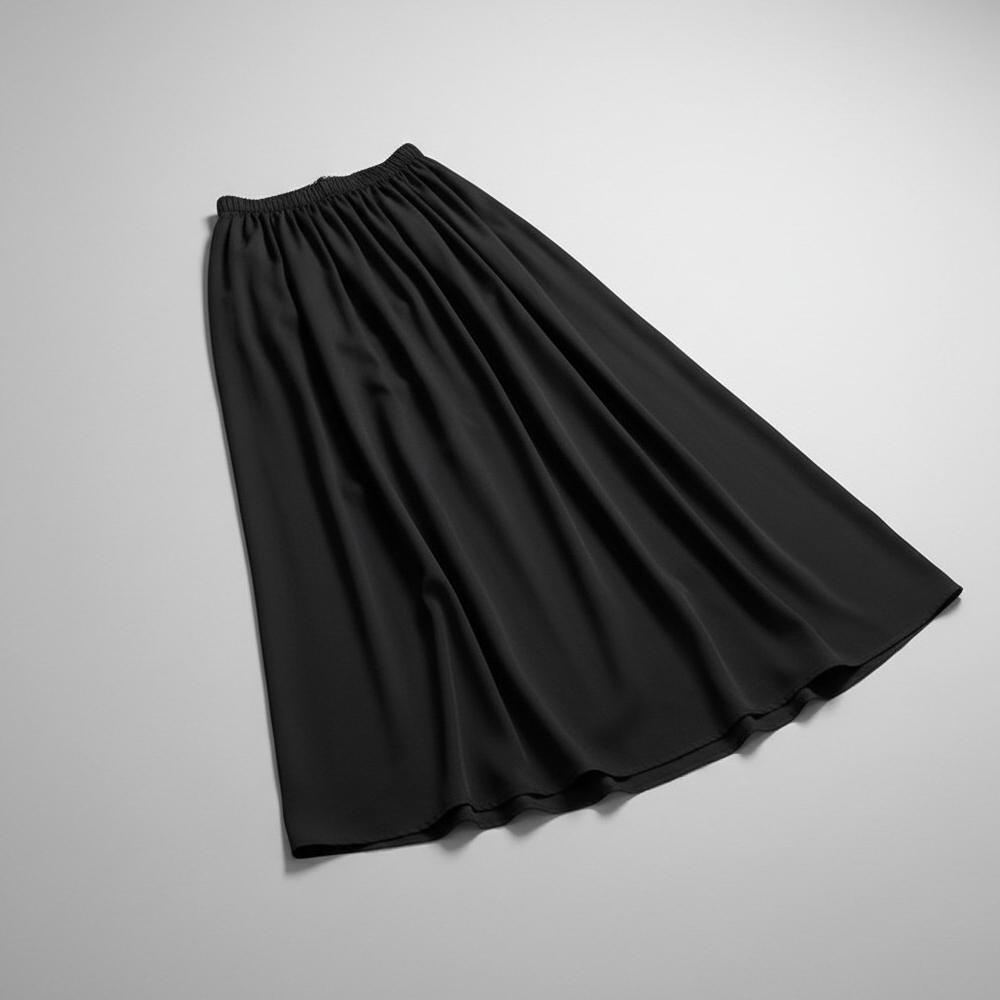 Furing Rok Wanita Model Polos Warna Hitam/Putih