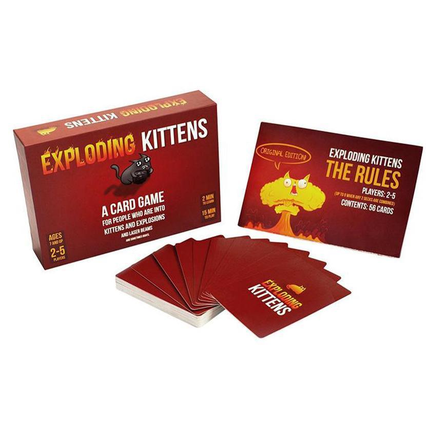 Exploding Kittens: Party Pack Kitten Board Game Card Games Permainan Kartu Sederhana untuk Anak-Anak