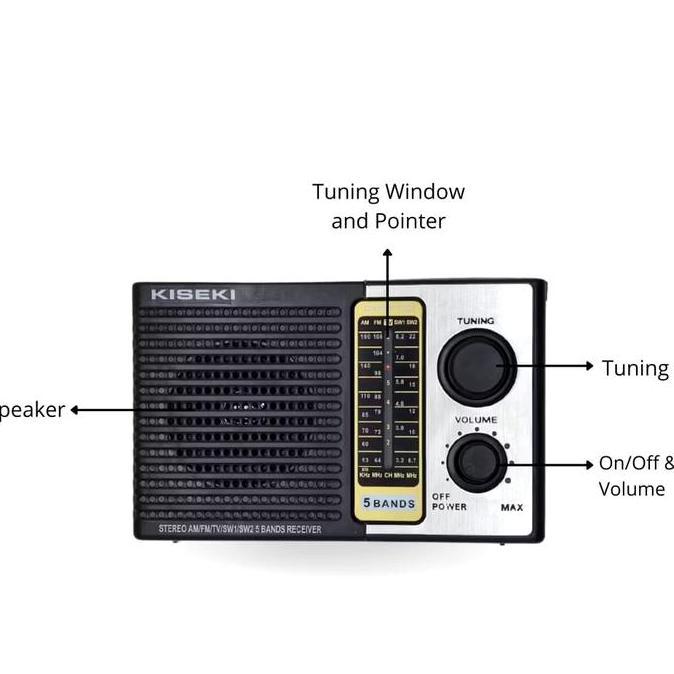 Murah Kiseki Radio Portable International Jadul 3 Band Fm - Am -Sw Ac/Dc Antik