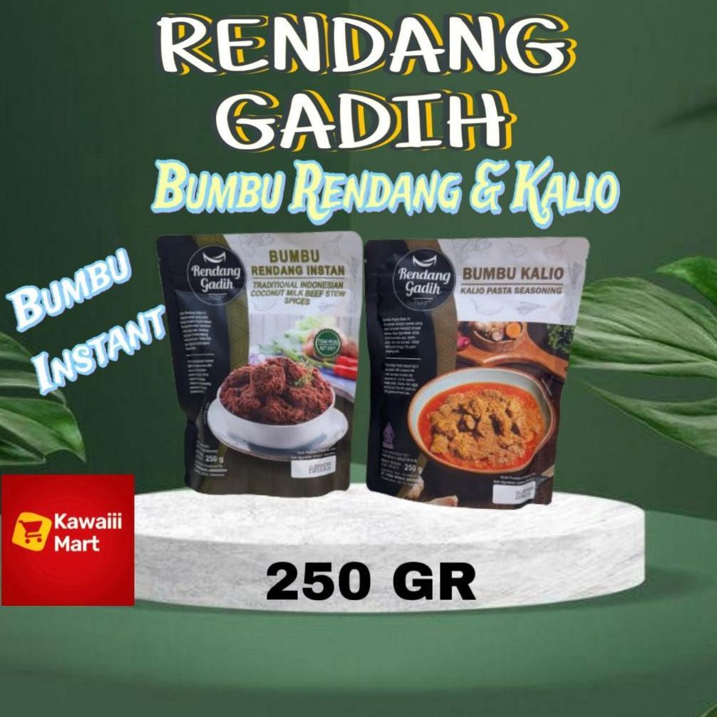 Rendang Gadih - Makanan Siap Saji Khas Minang Asli Padang Payakumbuh Bumbu rendang Instant HALAL Ter