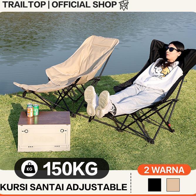 Ready Trailtop Kursi Lipat Outdoor Sandaran Tinggi Adjustable Kapas Busa Tebal Kursi Camping Beban 1